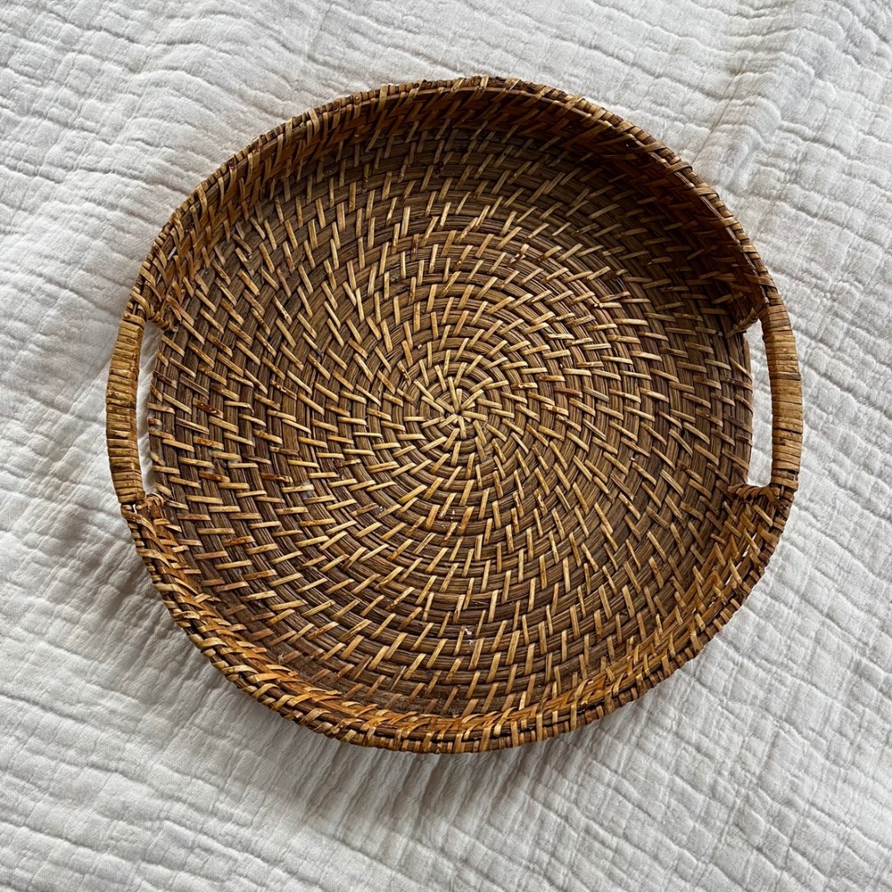 Natural Rattan Round Tray - Picture 5 of 8